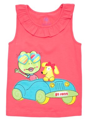 J Khaki Froggie In Car Tank Toddler Girls