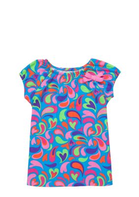 J Khaki Printed Babydoll Top Toddler Girls