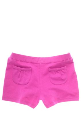 J Khaki Ruffle Pocket Short Toddler Girls