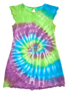 J Khaki Tie Dye dress Toddler Girls