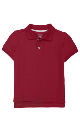 J Khaki Solid Basic Pique Polo Toddler Boy