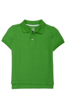 J Khaki Solid Fashion Pique Polo Toddler Boy