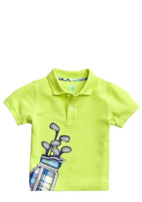 J Khaki Applique Polo Toddler Boy