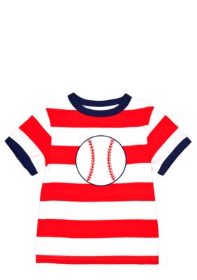 J Khaki Novelty Stripe Crew Toddler Boys
