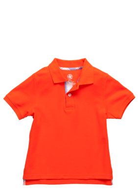 J Khaki Polo with Plaid Placket
