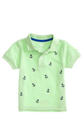 J Khaki Embroidered Polo