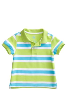 J Khaki Striped Polo