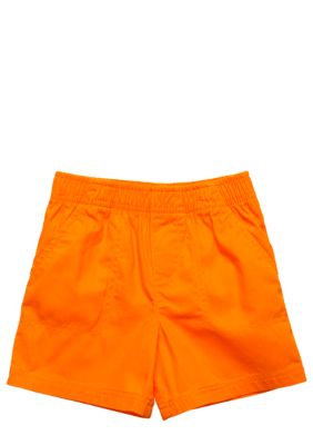 J Khaki Solid Pork Chop Shorts