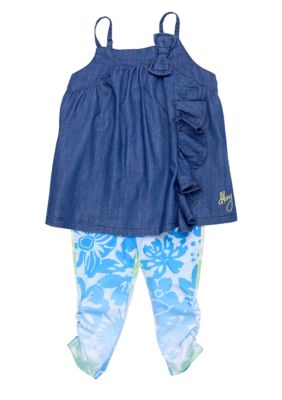 DKNY Island Print Legging Set Toddler Girls
