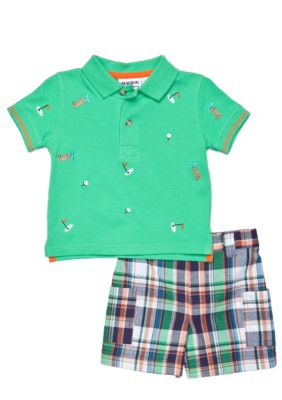 Blueberi Boulevard 2-Piece Golf Schiffly Polo Set