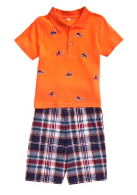 Good Lad Embroidered Sports Short Set Toddler Boy