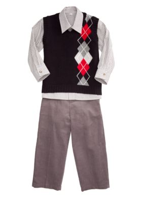 Good Lad Argyle Sweater Set Toddler Boy