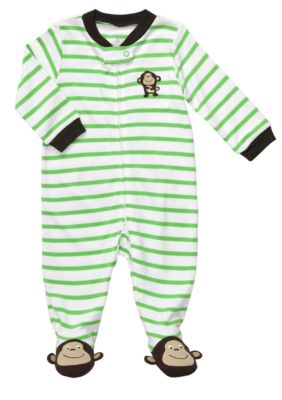 Carter's EDV Stripe Monkey Footed Sleep & Play