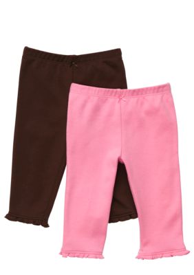 Carter's&reg; EDV 2-Pack Pink & Brown Leggings