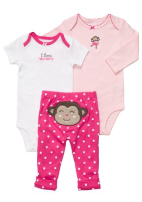 Carter's EDV Monkey 3-Piece Bodysuit Set
