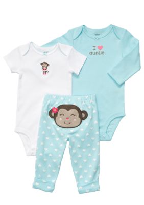 Carter's EDV Blue Monkey 3-Piece Set