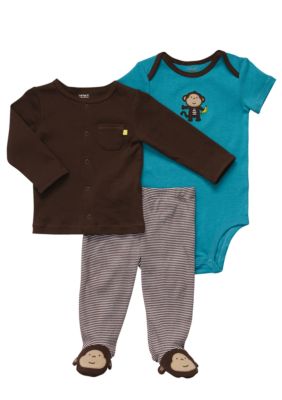 Carter's EDV Monkey 3-Piece Footie Set