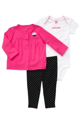Carter's EDV White Cardigan 3-Piece Set