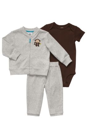 Carter's EDV Monkey 3-Pc Cardigan Set