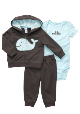 Carter's 3-Piece Whale Hoodie Pant Set