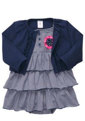 Carter's Striped Ruffle Dress Set