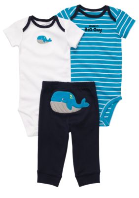 Carter's EDV 3-Piece Whale Print Pant Set