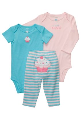 Carter's 3-Piece Cupcake Pant Set