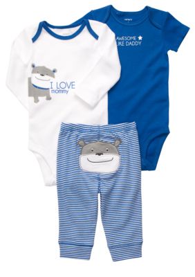 Carter's 3-Piece Dog Bodysuit Set