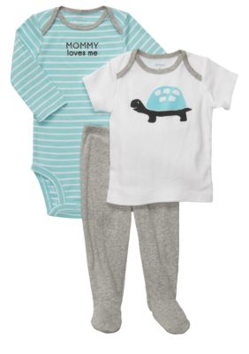 Carter's 3-Piece Footed Turtle Set