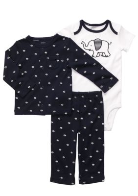 Carter's 3-Piece Elephant Cardigan Set