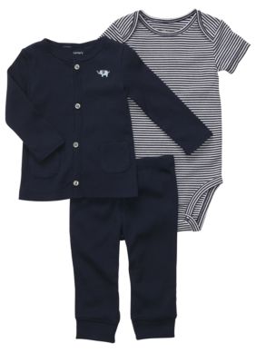 Carter's 3-Piece Elephant Cardigan Set