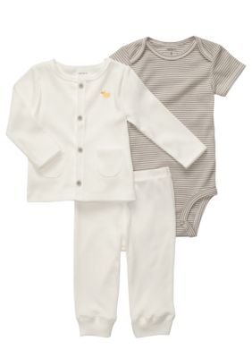 Carter's 3-Piece Duck Cardigan Set
