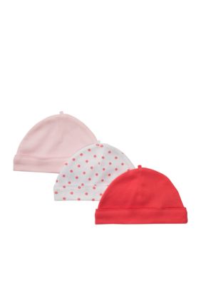 Carter's 3-Pack Flower Print Caps