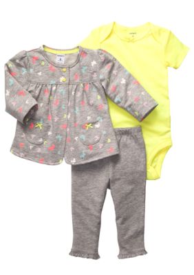 Carter's 3-Piece Butterfly Cardigan Set