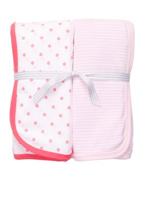 Carter's 2-Pack Pink and Poppy Swaddle Blankets