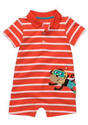Carter's Stripe Monkey Applique' Romper