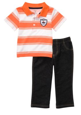 Carter's Stripe Polo Pant Set