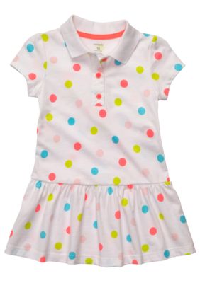 Carter's Dot Polo Dress Diaper Cover Set