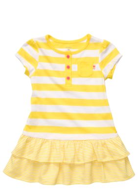 Carter's Striped Yellow Ruffle Dress