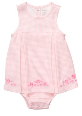 Carter's Embroidered Floral Sunsuit