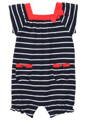 Carter's Navy Striped Romper