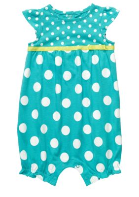 Carter's&reg; Turquoise Polka Dot Romper