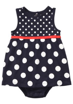 Carter's Navy Polka Dot Sunsuit