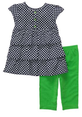 Carter's 2-Piece Green Dot Capri Set