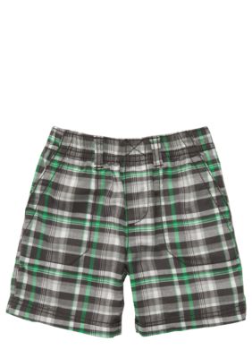 Carter's Woven Green Plaid Shorts