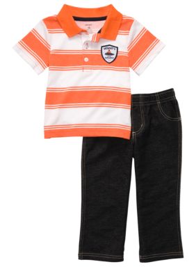 Carter's Stripe Polo Pant Set Toddler Boys