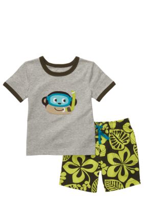 Carter's Monkey Short Set Toddler Boys