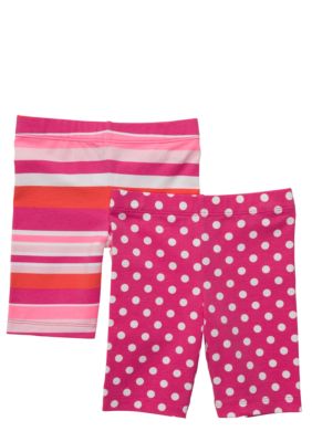Carter's 2-Pack Stripe and Polka Dot Bike Shorts Toddler Girls