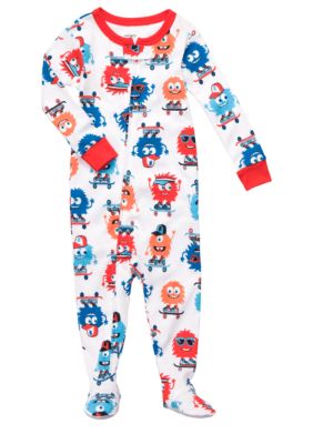 Carter's Monster Print Footed Pajama