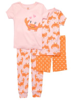 Carter's 4-Piece Crabby PJ Set